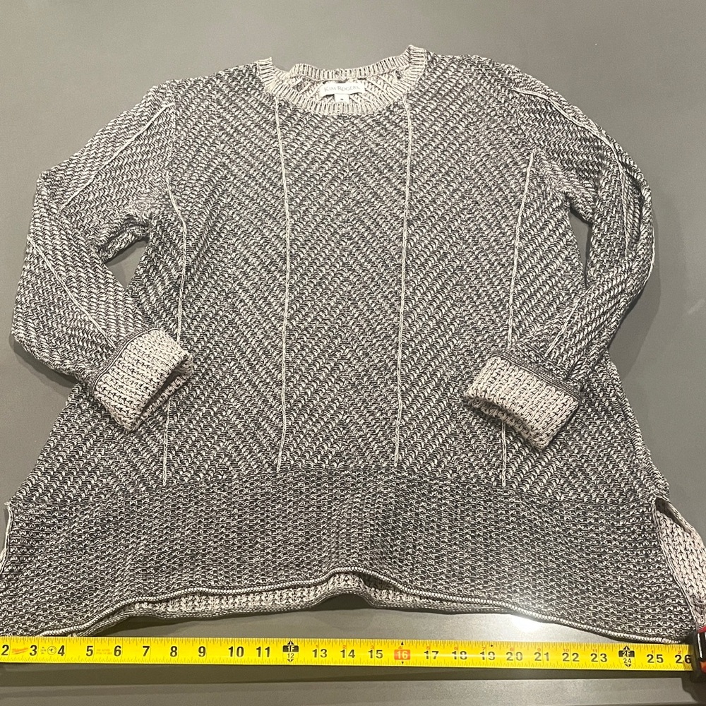 Kim Rogers Textured Gray Women's Sweater